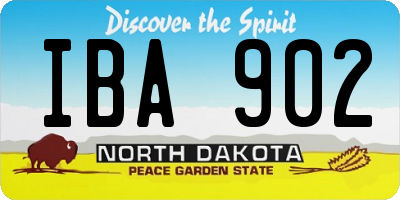 ND license plate IBA902