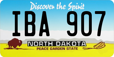 ND license plate IBA907