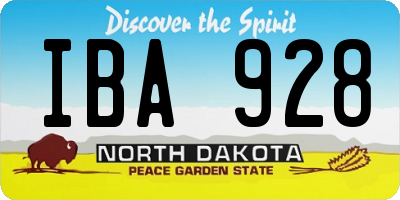 ND license plate IBA928