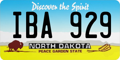 ND license plate IBA929