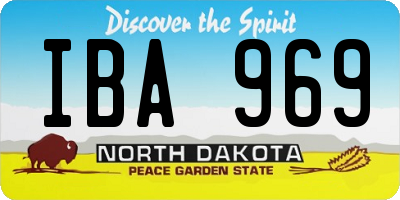 ND license plate IBA969