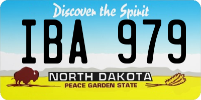 ND license plate IBA979