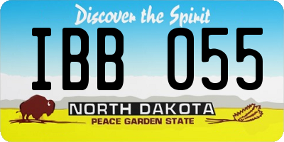 ND license plate IBB055