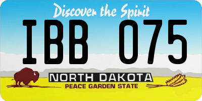 ND license plate IBB075