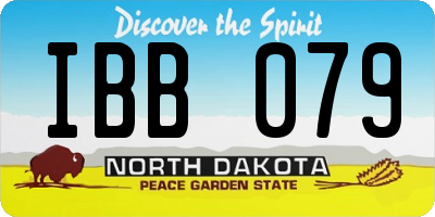 ND license plate IBB079