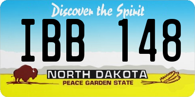 ND license plate IBB148