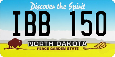 ND license plate IBB150