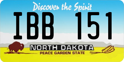 ND license plate IBB151