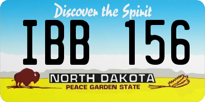 ND license plate IBB156