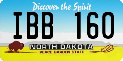 ND license plate IBB160