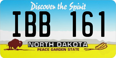 ND license plate IBB161