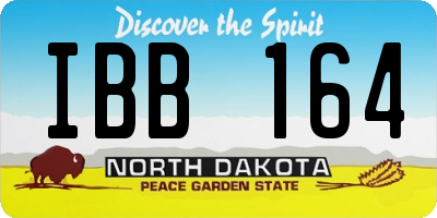 ND license plate IBB164