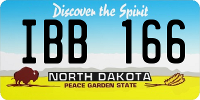 ND license plate IBB166