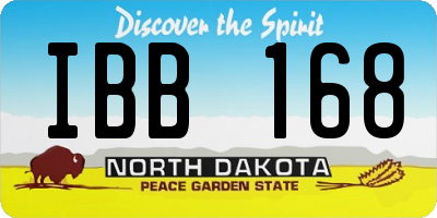 ND license plate IBB168