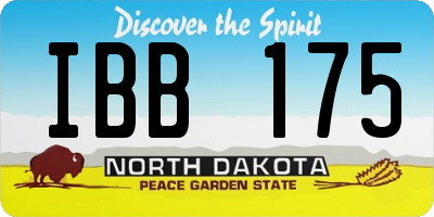 ND license plate IBB175
