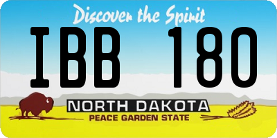 ND license plate IBB180