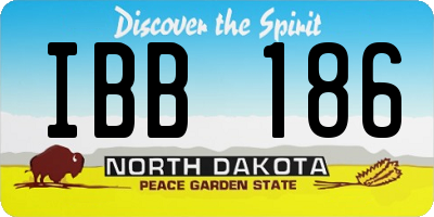 ND license plate IBB186