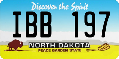 ND license plate IBB197