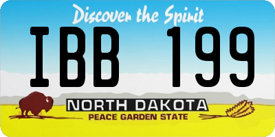 ND license plate IBB199