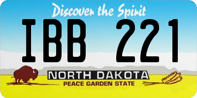 ND license plate IBB221