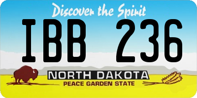 ND license plate IBB236