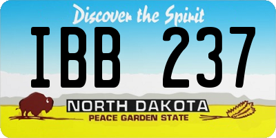 ND license plate IBB237