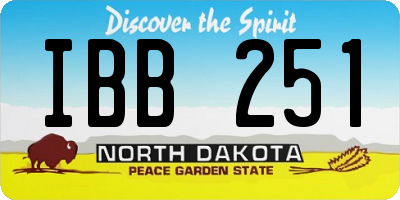 ND license plate IBB251