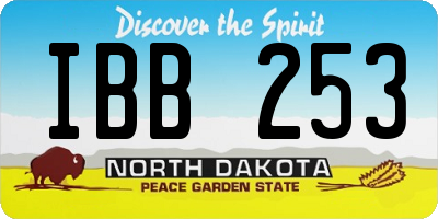 ND license plate IBB253