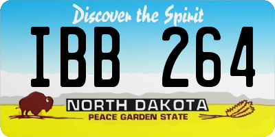 ND license plate IBB264