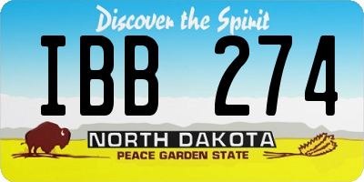 ND license plate IBB274