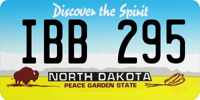 ND license plate IBB295