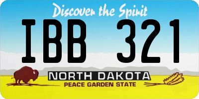 ND license plate IBB321