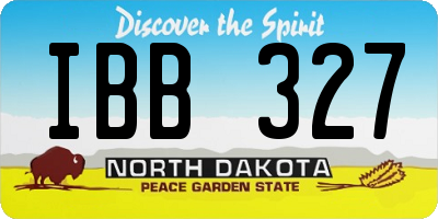 ND license plate IBB327