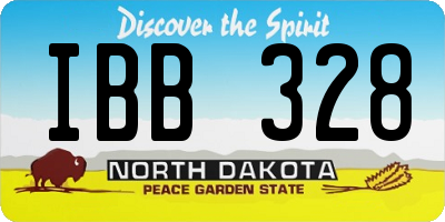 ND license plate IBB328