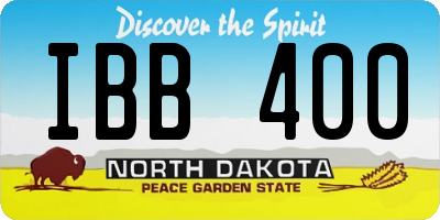ND license plate IBB400
