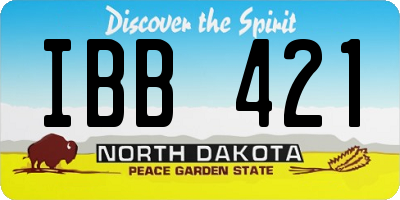ND license plate IBB421