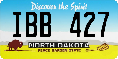 ND license plate IBB427