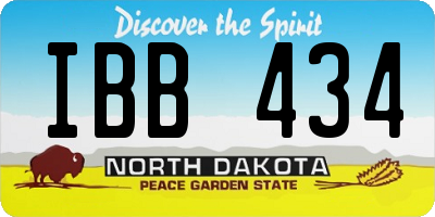 ND license plate IBB434