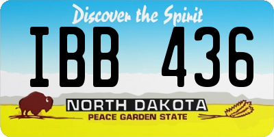 ND license plate IBB436