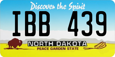 ND license plate IBB439