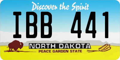 ND license plate IBB441