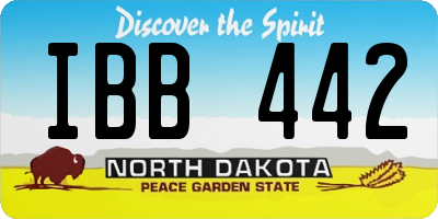 ND license plate IBB442