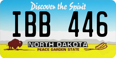 ND license plate IBB446