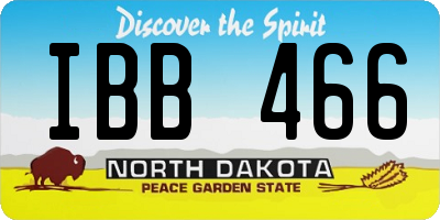 ND license plate IBB466