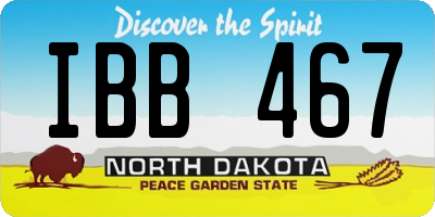 ND license plate IBB467