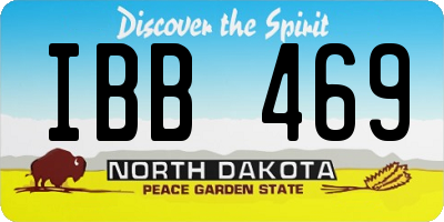 ND license plate IBB469