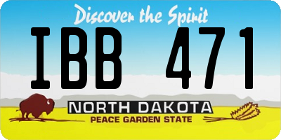 ND license plate IBB471