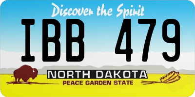 ND license plate IBB479