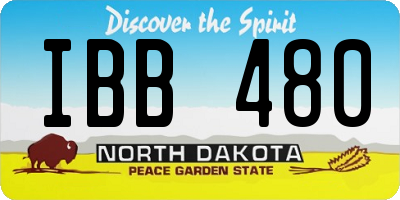 ND license plate IBB480