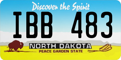 ND license plate IBB483